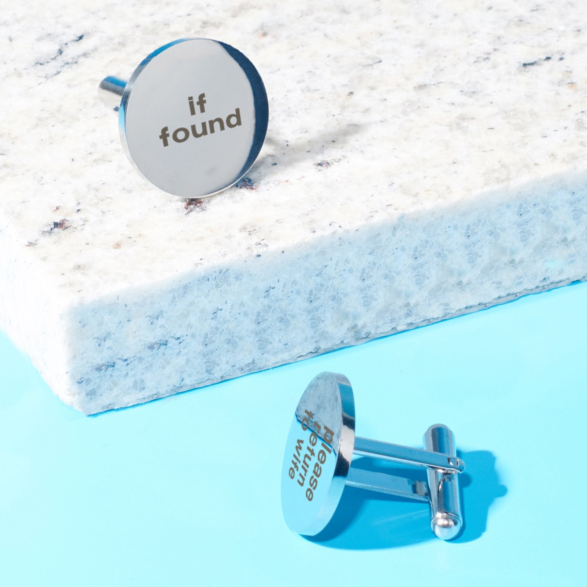 Oakdene Designs Jewellery Funny 'If Found Please Return To Wife' Men's Cufflinks