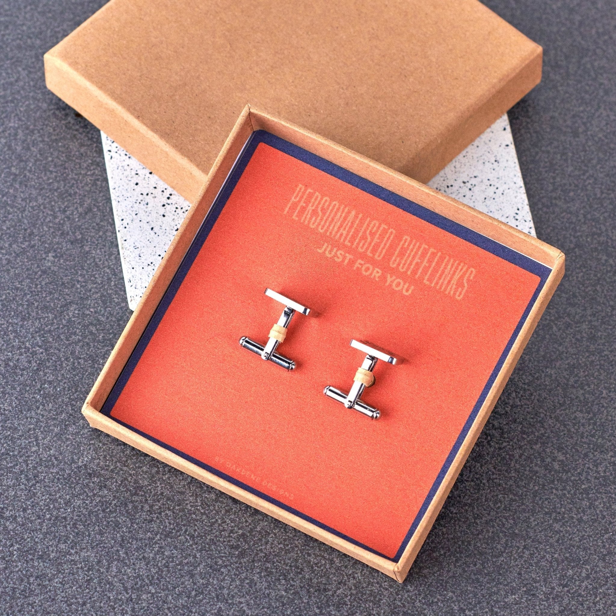 Oakdene Designs Jewellery Personalised Couples Initials Cufflinks