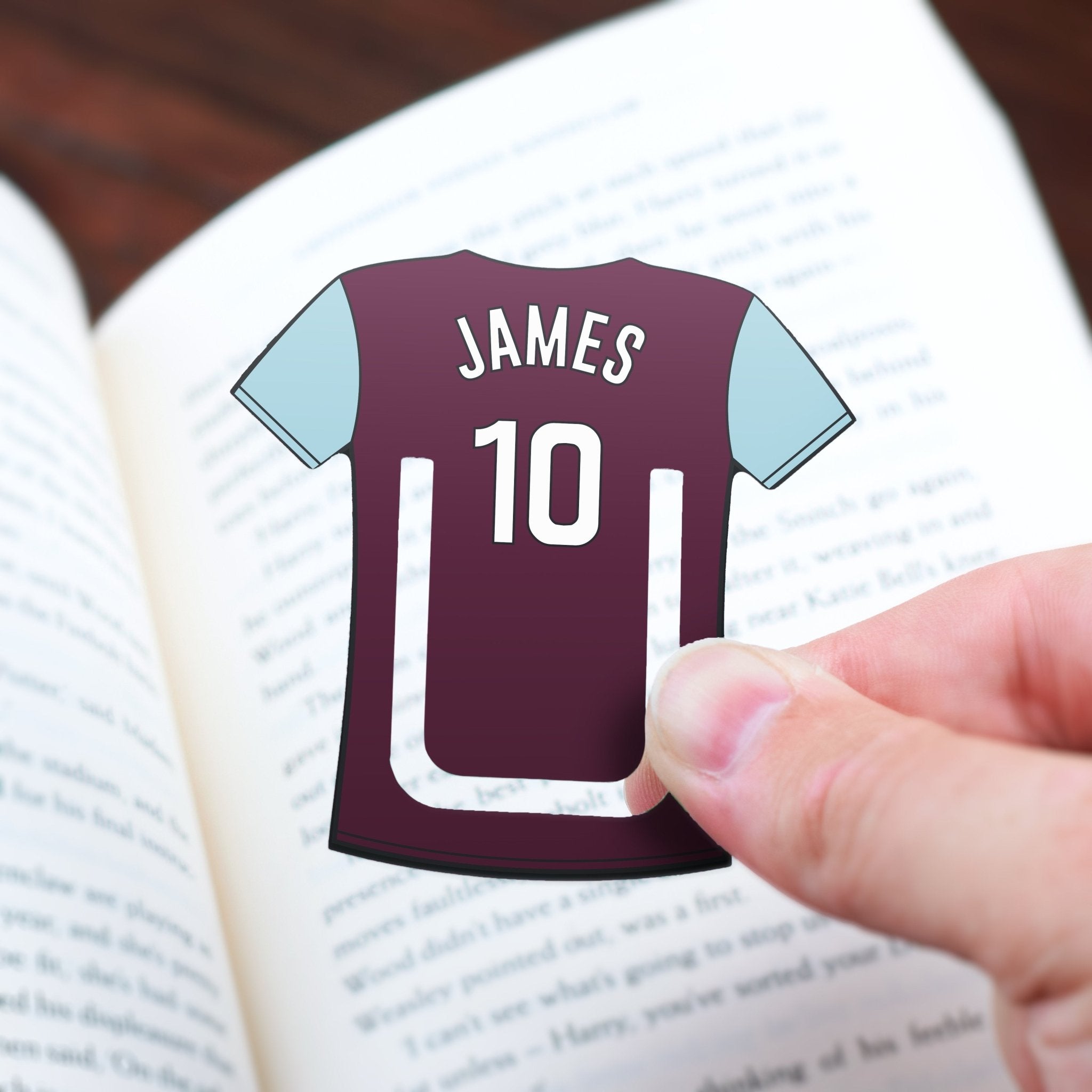 Oakdene Designs Keepsakes & Tokens Personalised Football Team Mini Bookmark