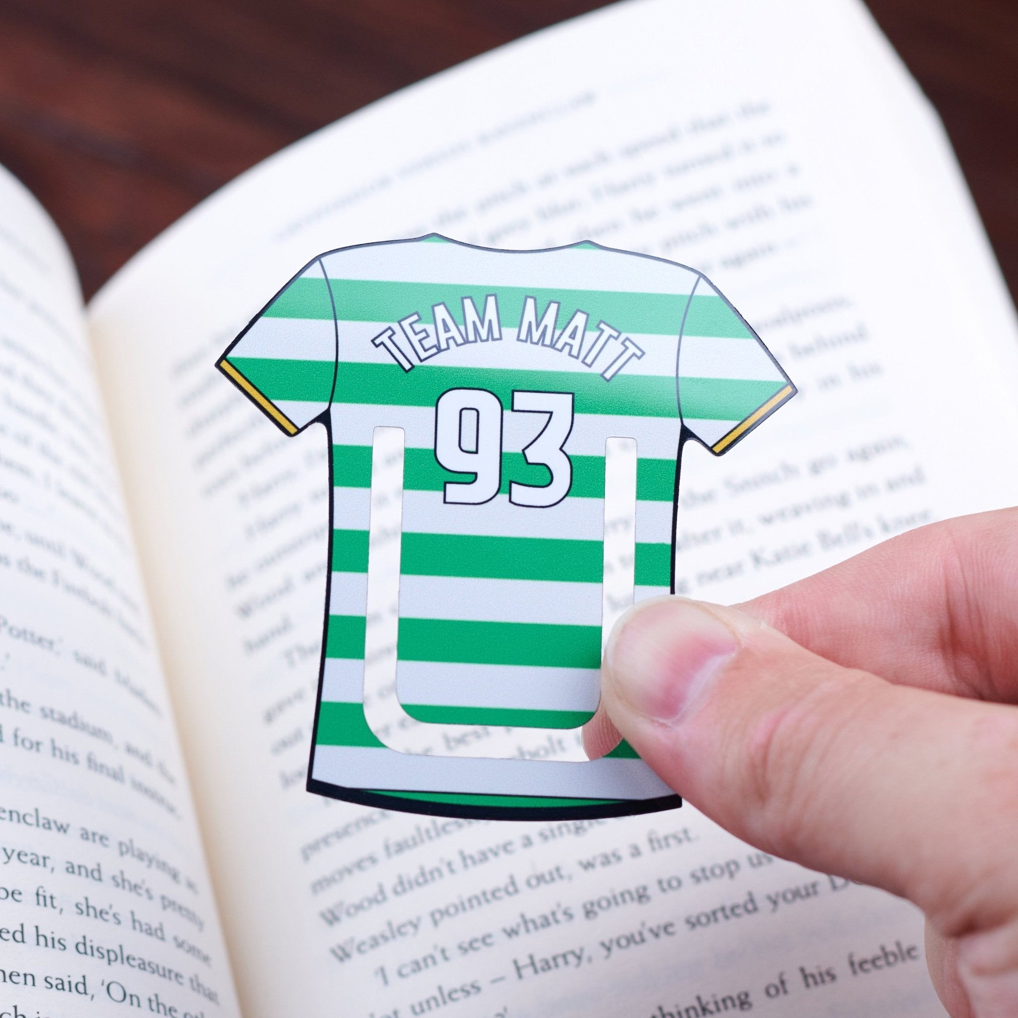 Oakdene Designs Keepsakes & Tokens Personalised Football Team Mini Bookmark