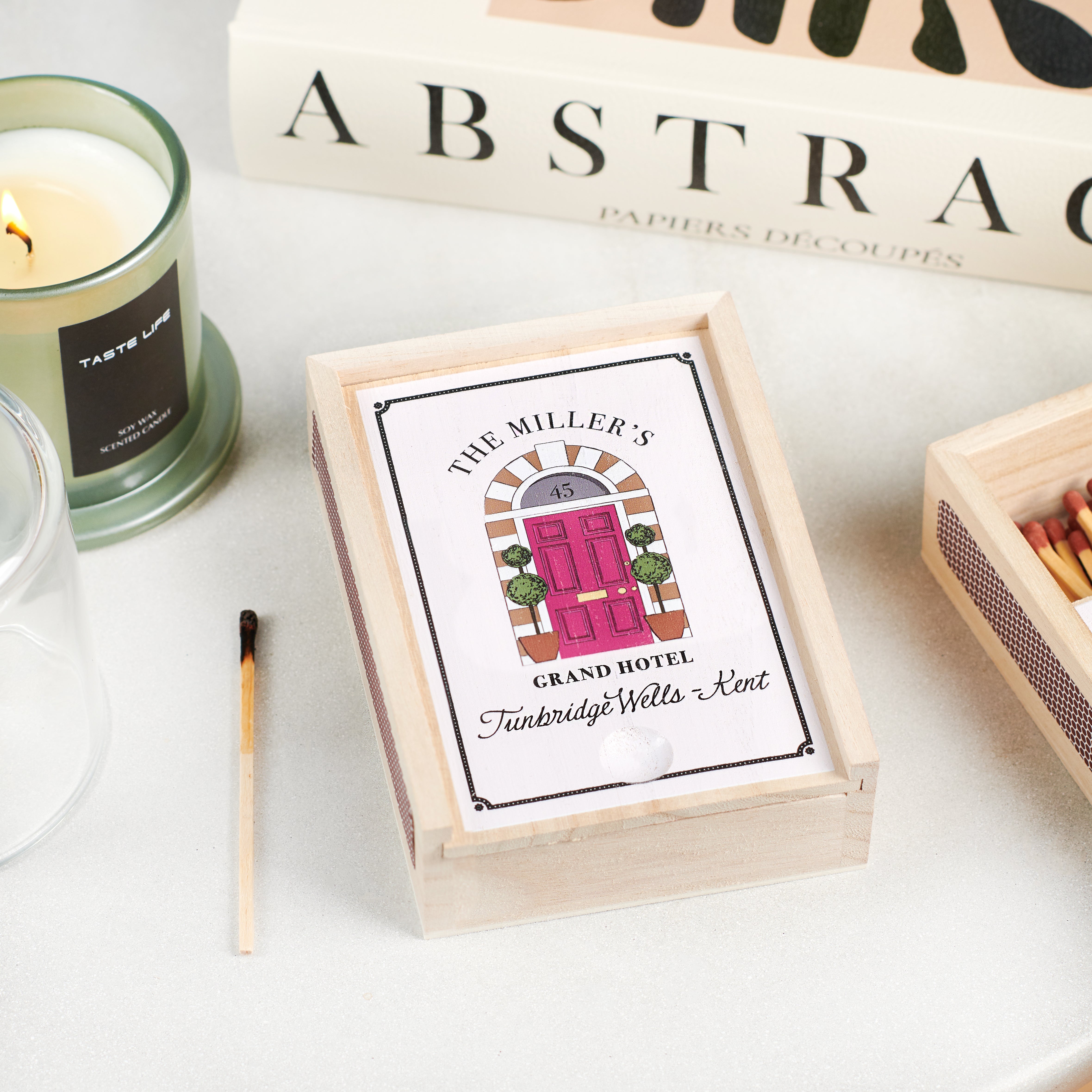 Oakdene Designs Keepsakes & Tokens Personalised Hotel Wooden Matchbox