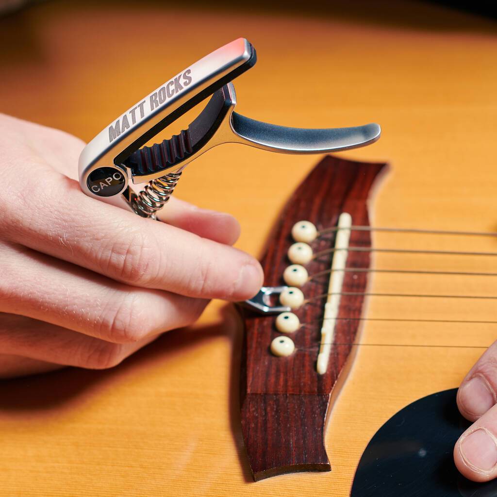 Oakdene Designs Keepsakes & Tokens Personalised Metal Guitar Capo