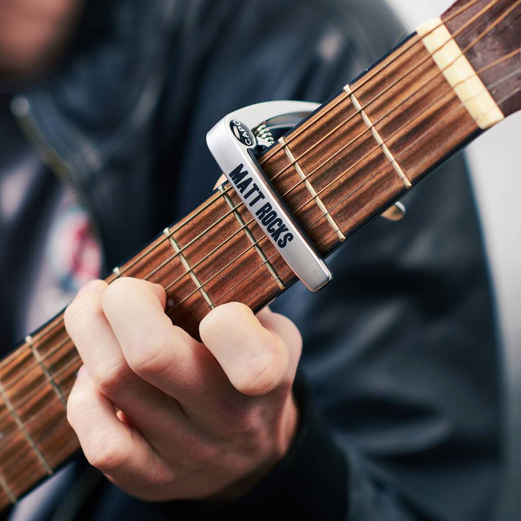 Oakdene Designs Keepsakes & Tokens Personalised Metal Guitar Capo