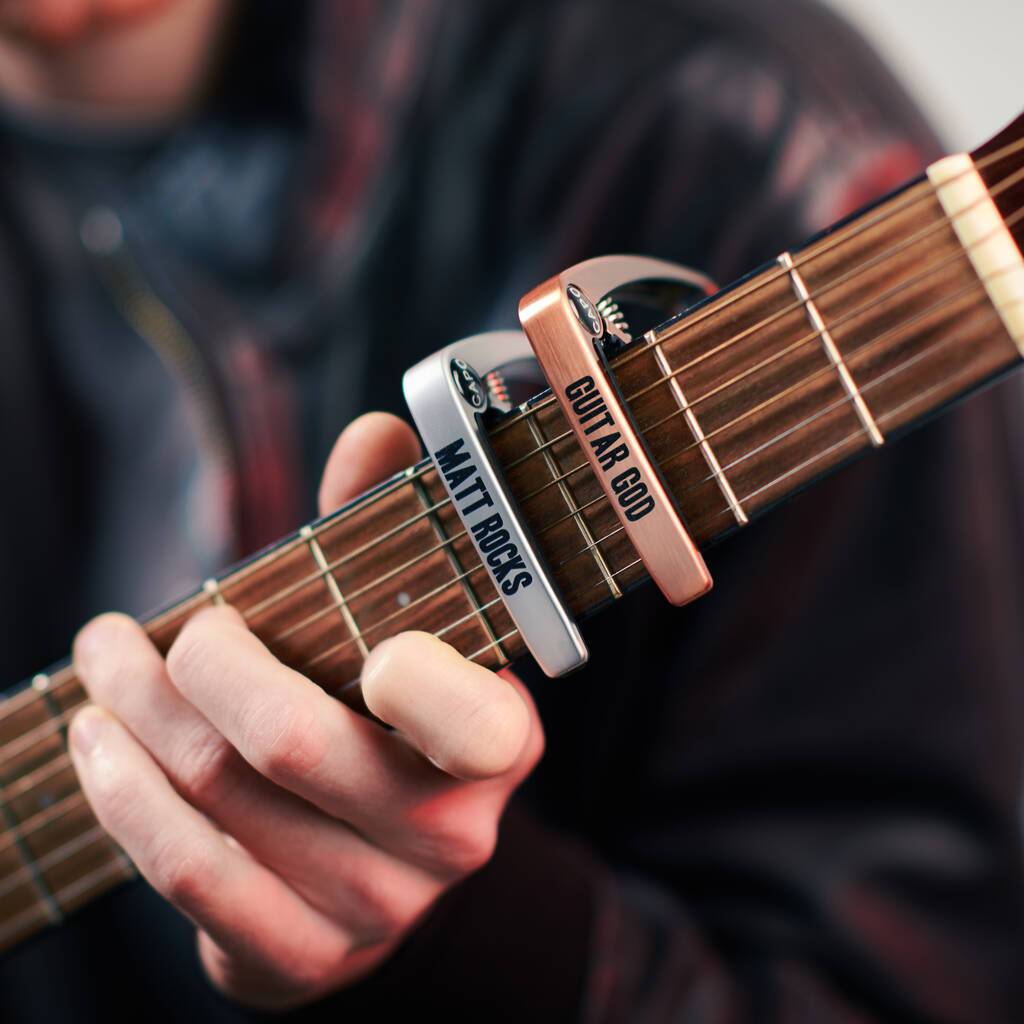 Oakdene Designs Keepsakes & Tokens Personalised Metal Guitar Capo