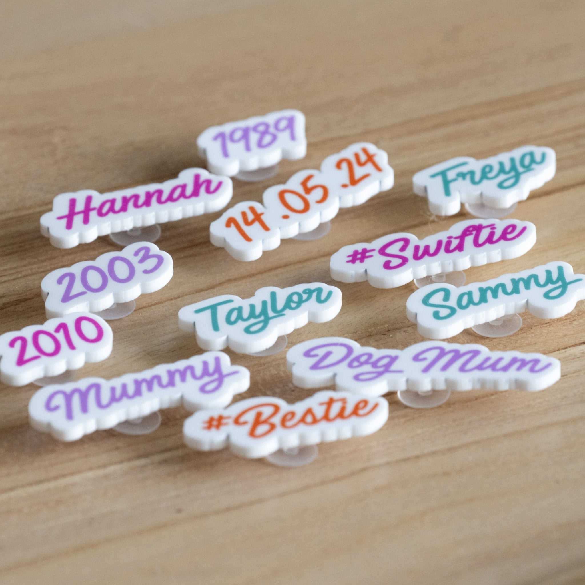 Oakdene Designs Keepsakes & Tokens Personalised Name Croc Shoe Charm