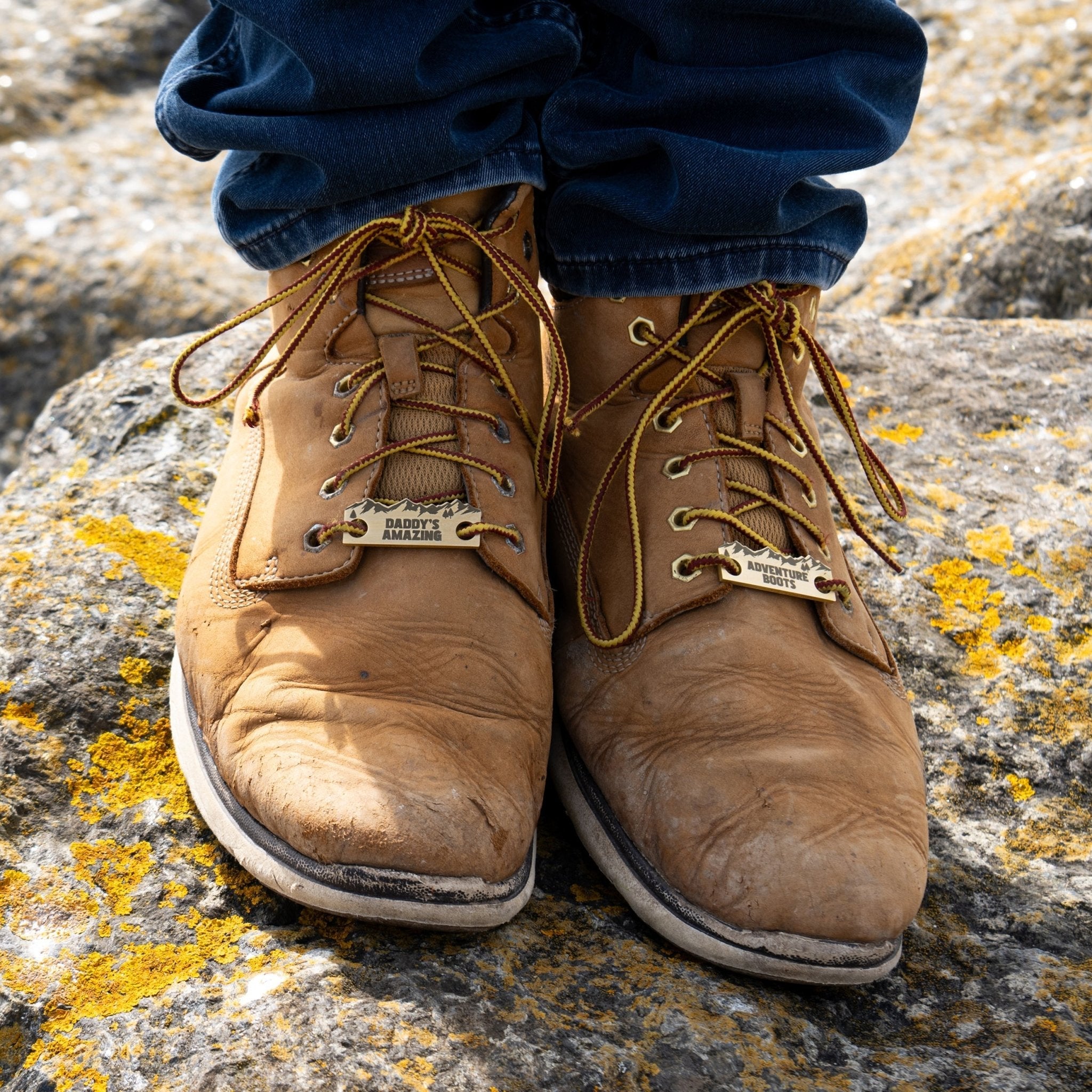 Oakdene Designs Keepsakes & Tokens Personalised Solid Brass Hiking Boot Shoe Tags