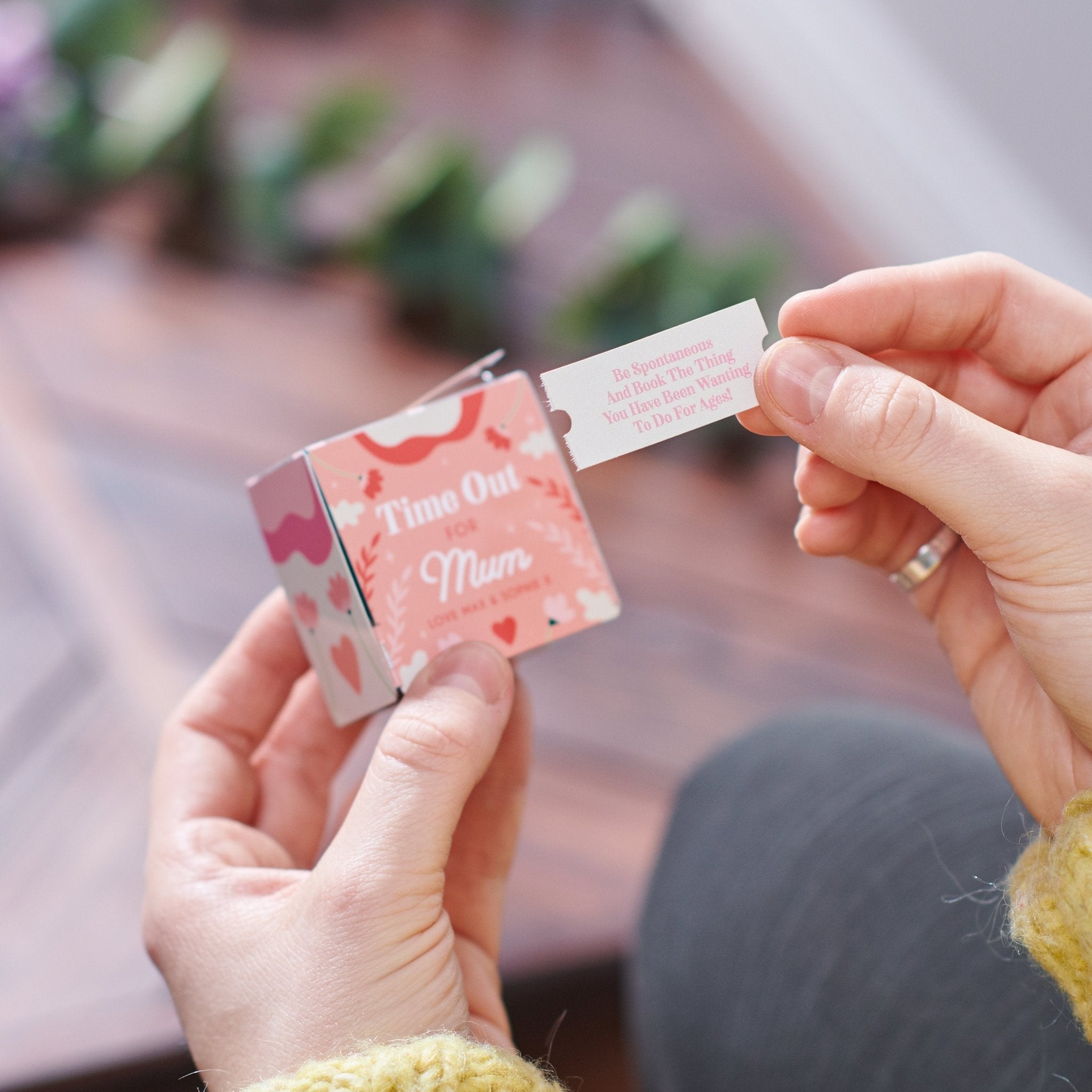 Oakdene Designs Keepsakes & Tokens Personalised 'Time Out For Mum' Ticket Dispenser