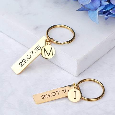 Oakdene Designs Keyrings Personalised Couples Initial Keyring