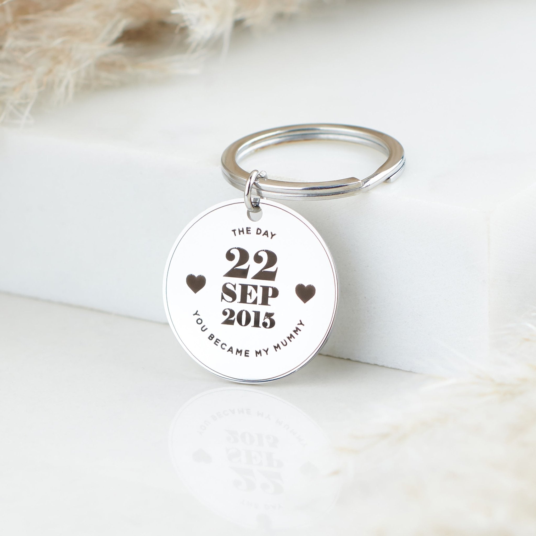 Oakdene Designs Keyrings Personalised Day You Became My Mummy Keyring