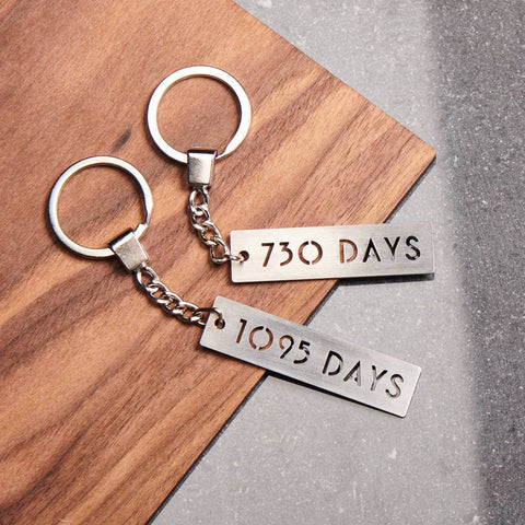 Oakdene Designs Keyrings Personalised Number Of Days Metal Keyring