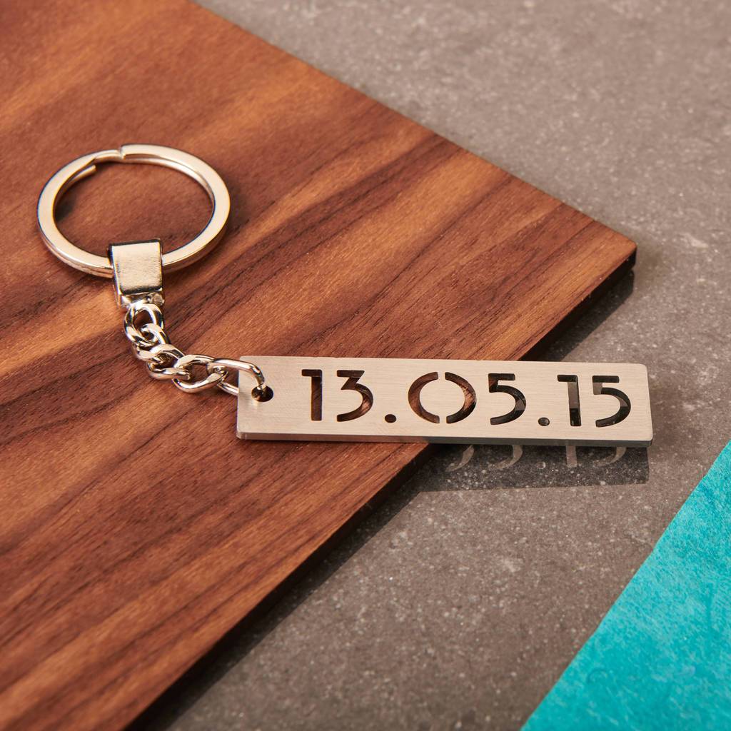 Oakdene Designs Keyrings Personalised Special Date Steel Keyring