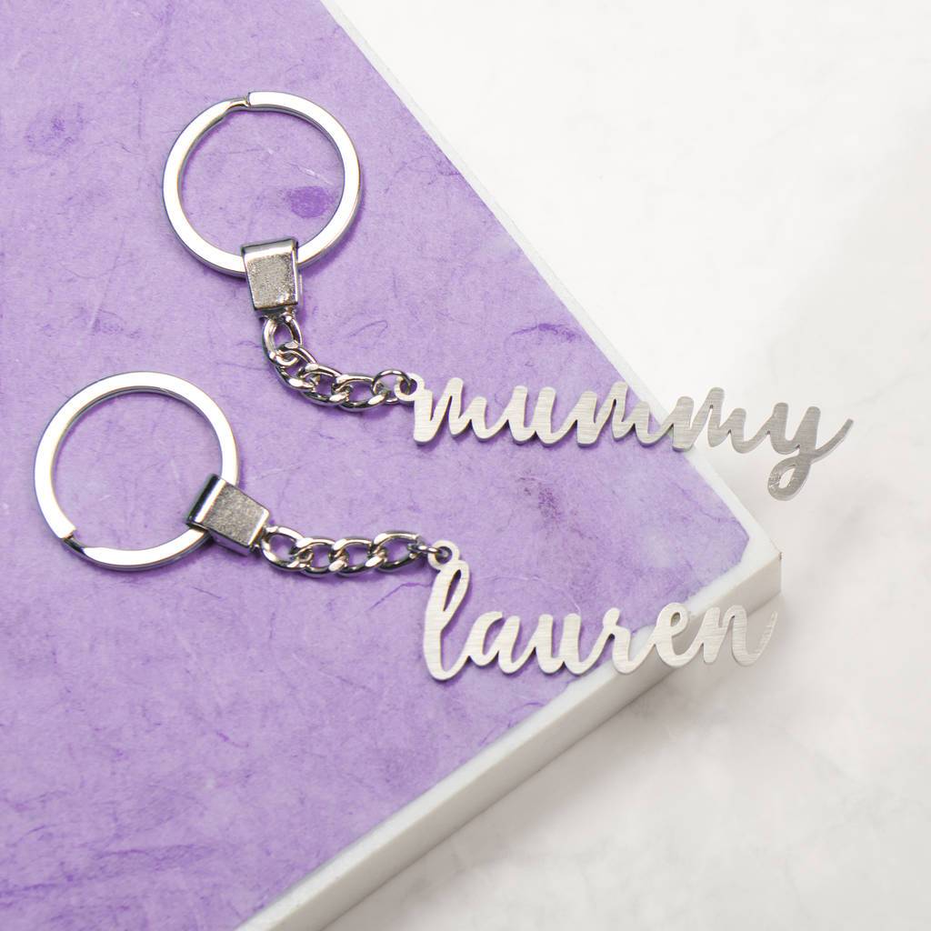 Oakdene Designs Keyrings Personalised Stainless Steel Name Keyring