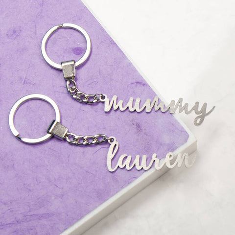 Oakdene Designs Keyrings Personalised Stainless Steel Name Keyring