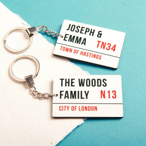 Oakdene Designs Keyrings Personalised Street Sign Keyring