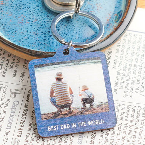 Oakdene Designs Keyrings Personalised Wooden Photo Keyring