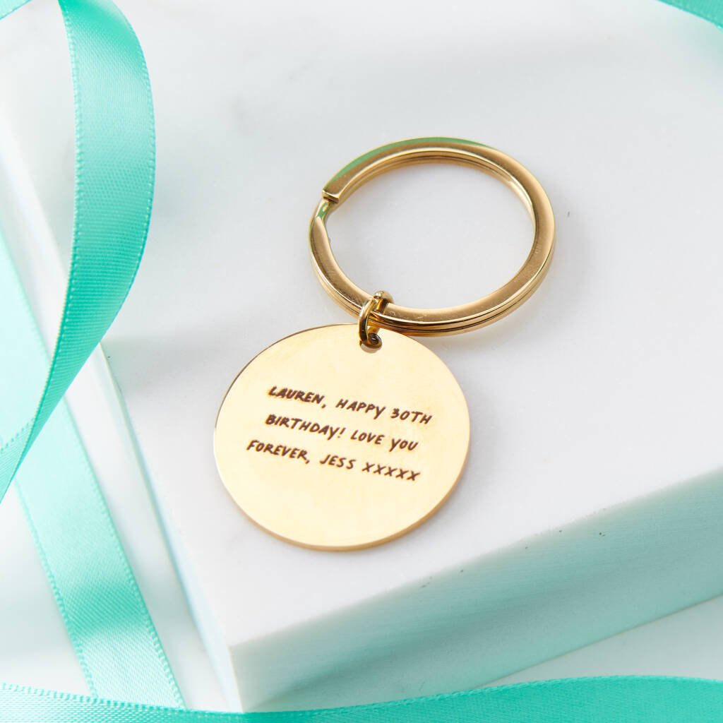 Oakdene Designs Keyrings Personalised 'Working From Nine To Wine' Metal Keyring