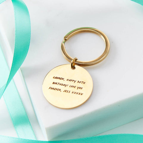 Oakdene Designs Keyrings Personalised 'Working From Nine To Wine' Metal Keyring