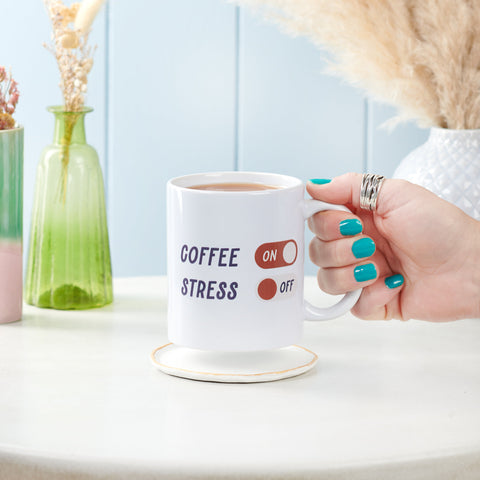 Oakdene Designs Mugs Coffee On, Stress Off Mug