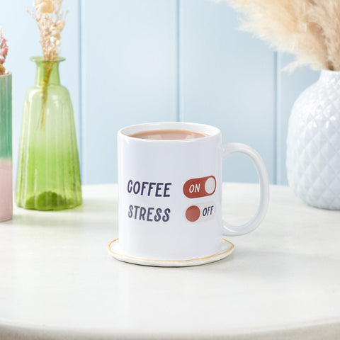 Oakdene Designs Mugs Coffee On, Stress Off Mug