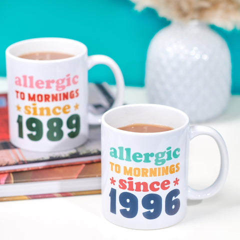 Oakdene Designs Mugs Personalised Allergic To Mornings Mug