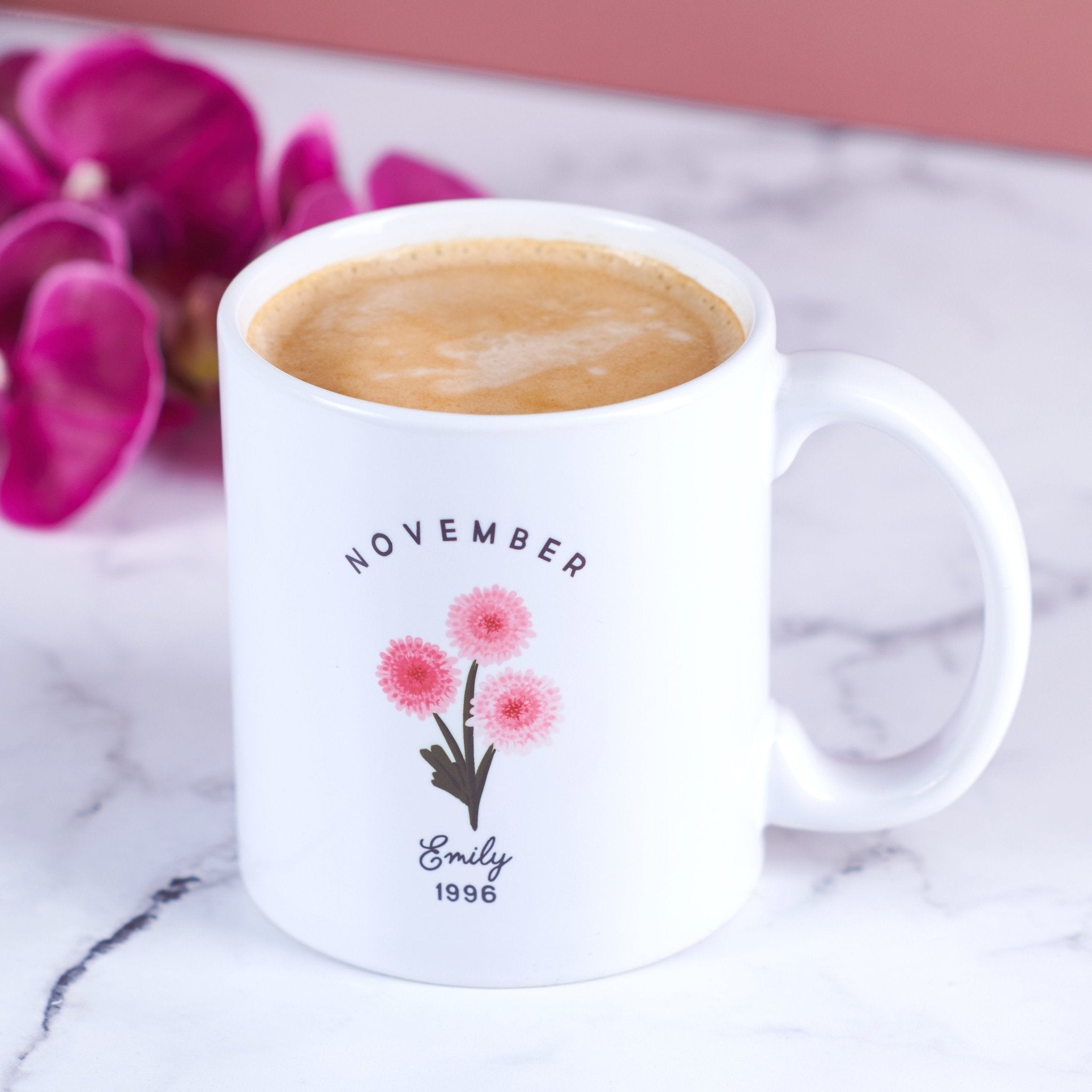 Oakdene Designs Mugs Personalised Birth Flower Mug