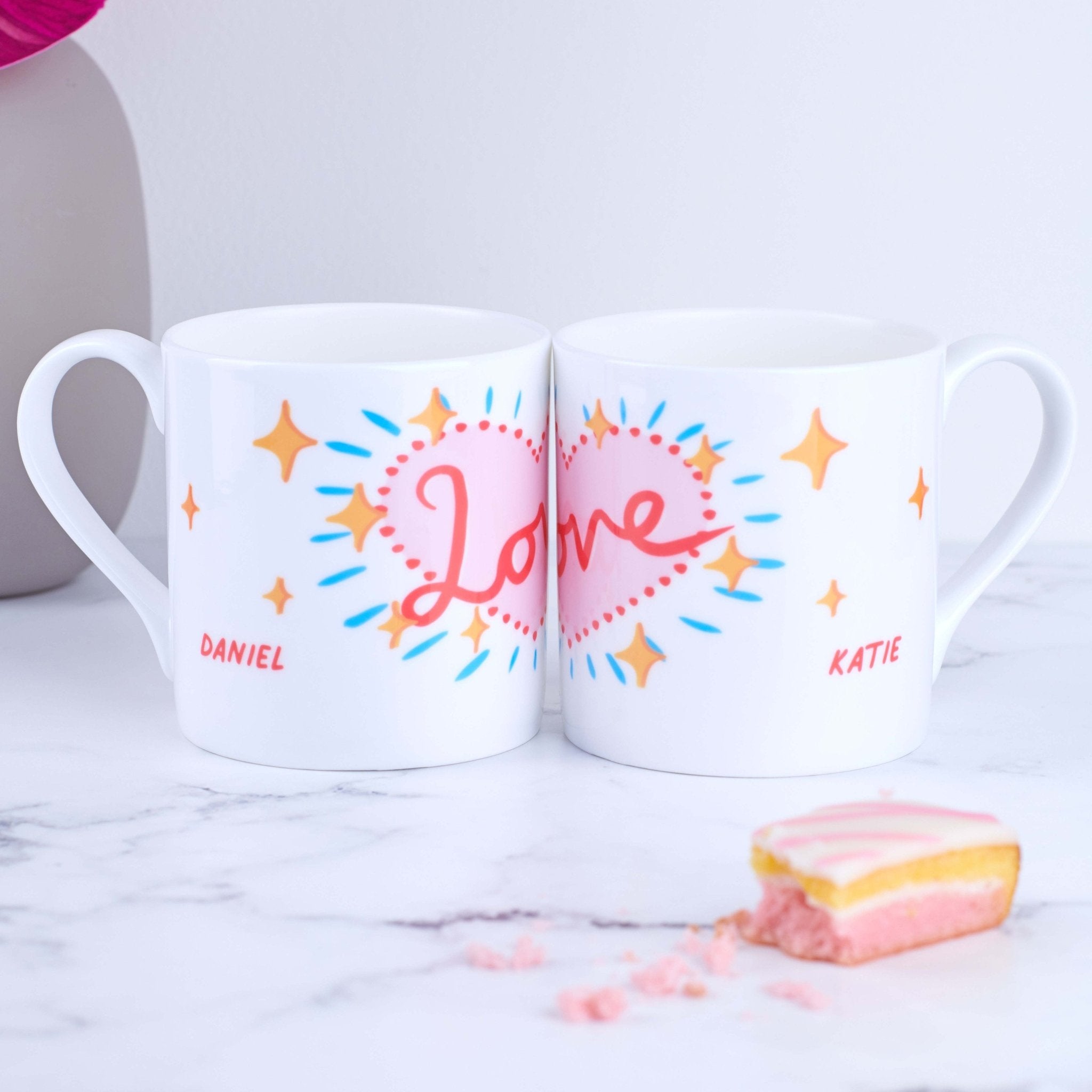 Oakdene Designs Mugs Personalised Couples Matching Love Mug Set