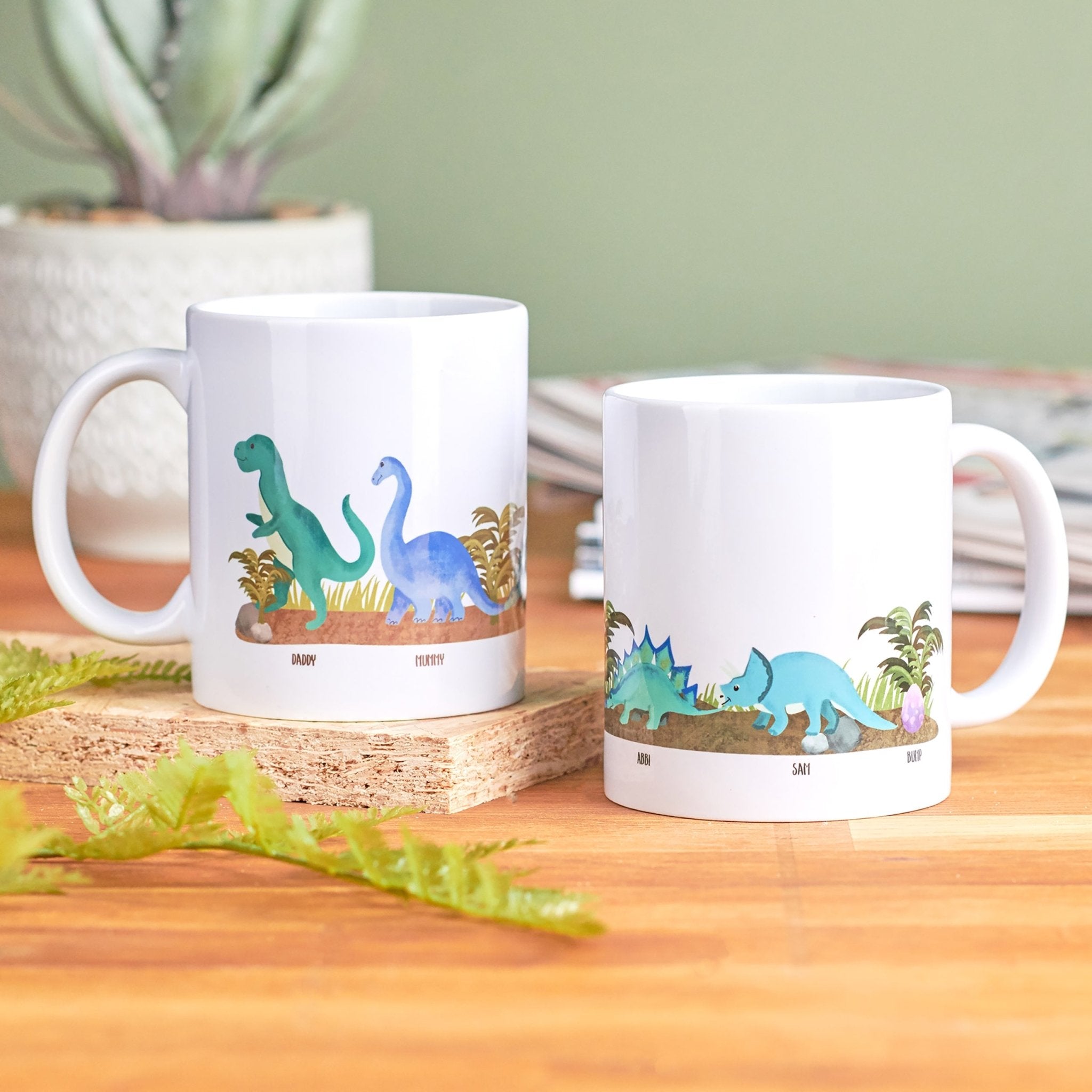 Oakdene Designs Mugs Personalised Family Dinosaur Mug