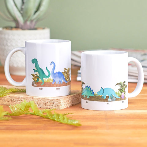 Oakdene Designs Mugs Personalised Family Dinosaur Mug