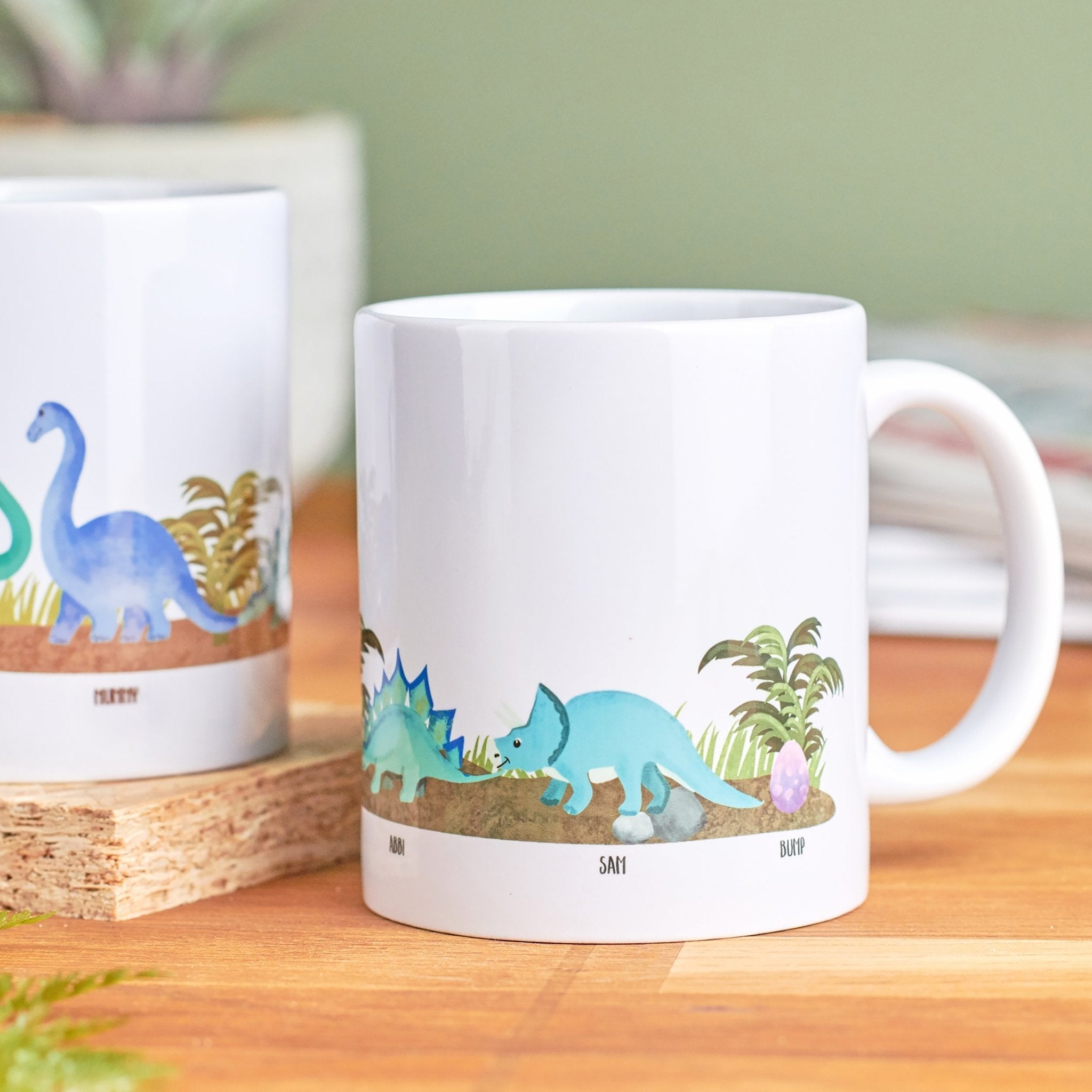 Oakdene Designs Mugs Personalised Family Dinosaur Mug