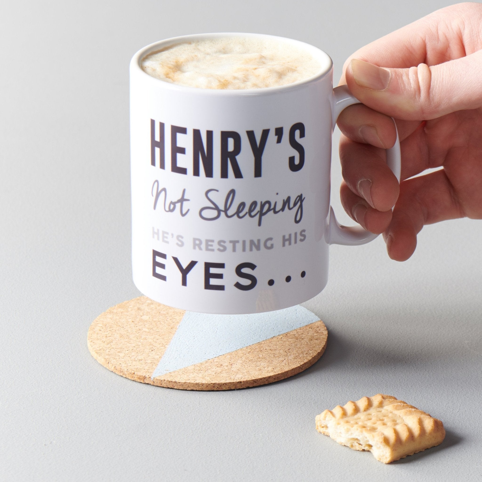 Oakdene Designs Mugs Personalised 'Resting His Eyes' Ceramic Mug