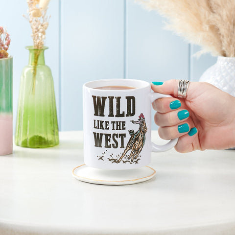 Oakdene Designs Mugs Wild Like The West Cow Girl Mug