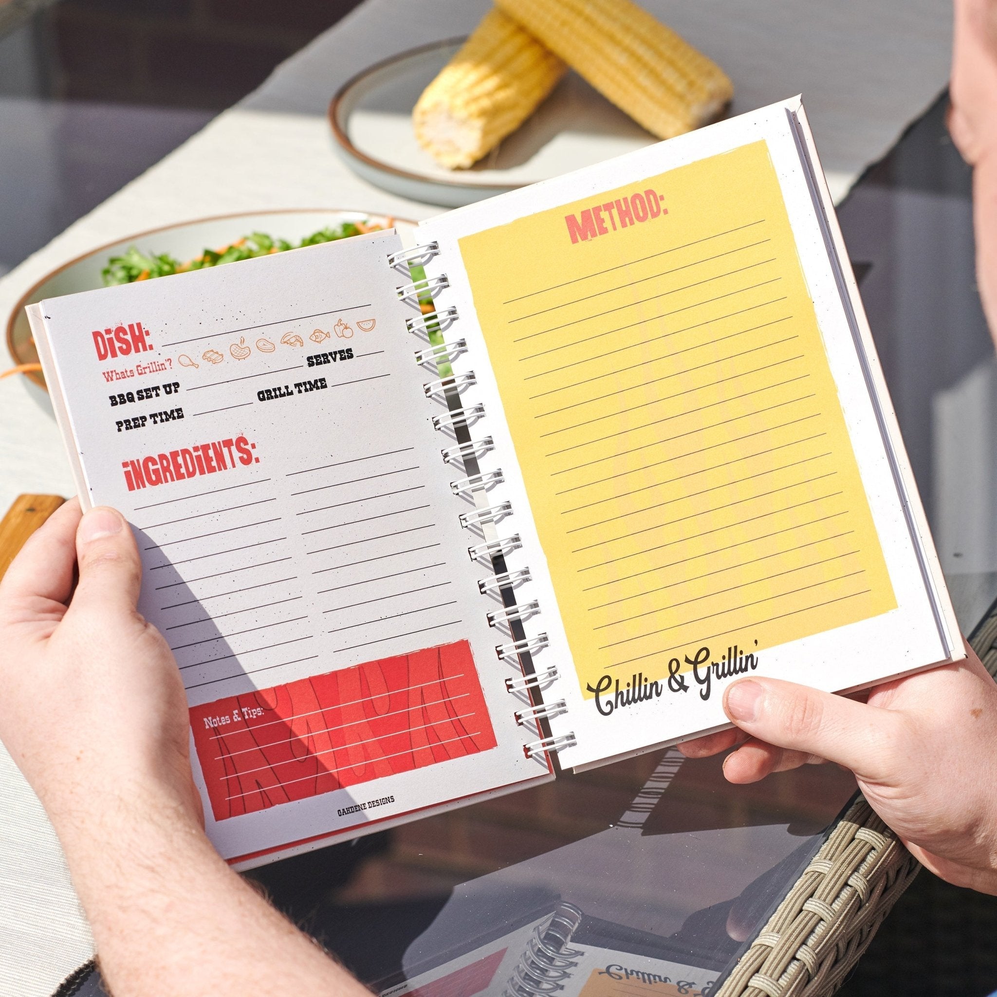 Oakdene Designs Notebooks Personalised BBQ Recipe Notebook