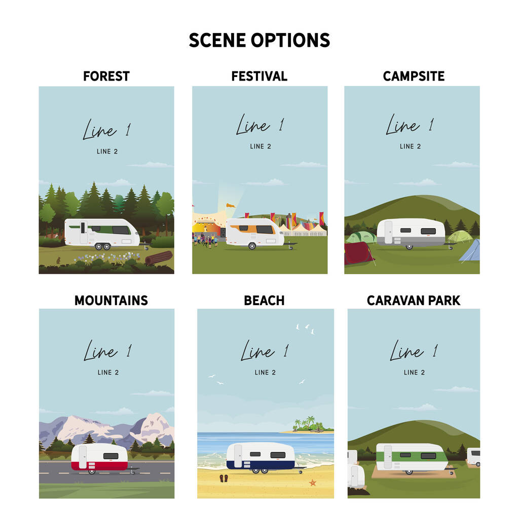 Oakdene Designs Notebooks Personalised Caravan Travel Journal