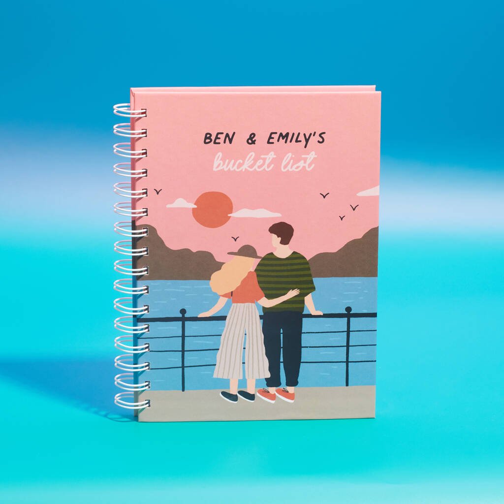 Oakdene Designs Notebooks Personalised Couples Bucket List Journal