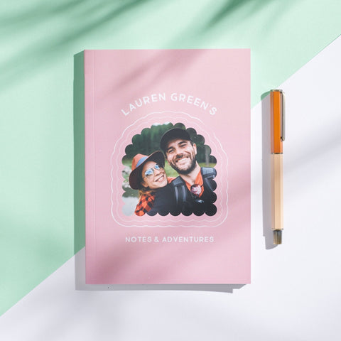 Oakdene Designs Notebooks Personalised Pastel Photo Notebook