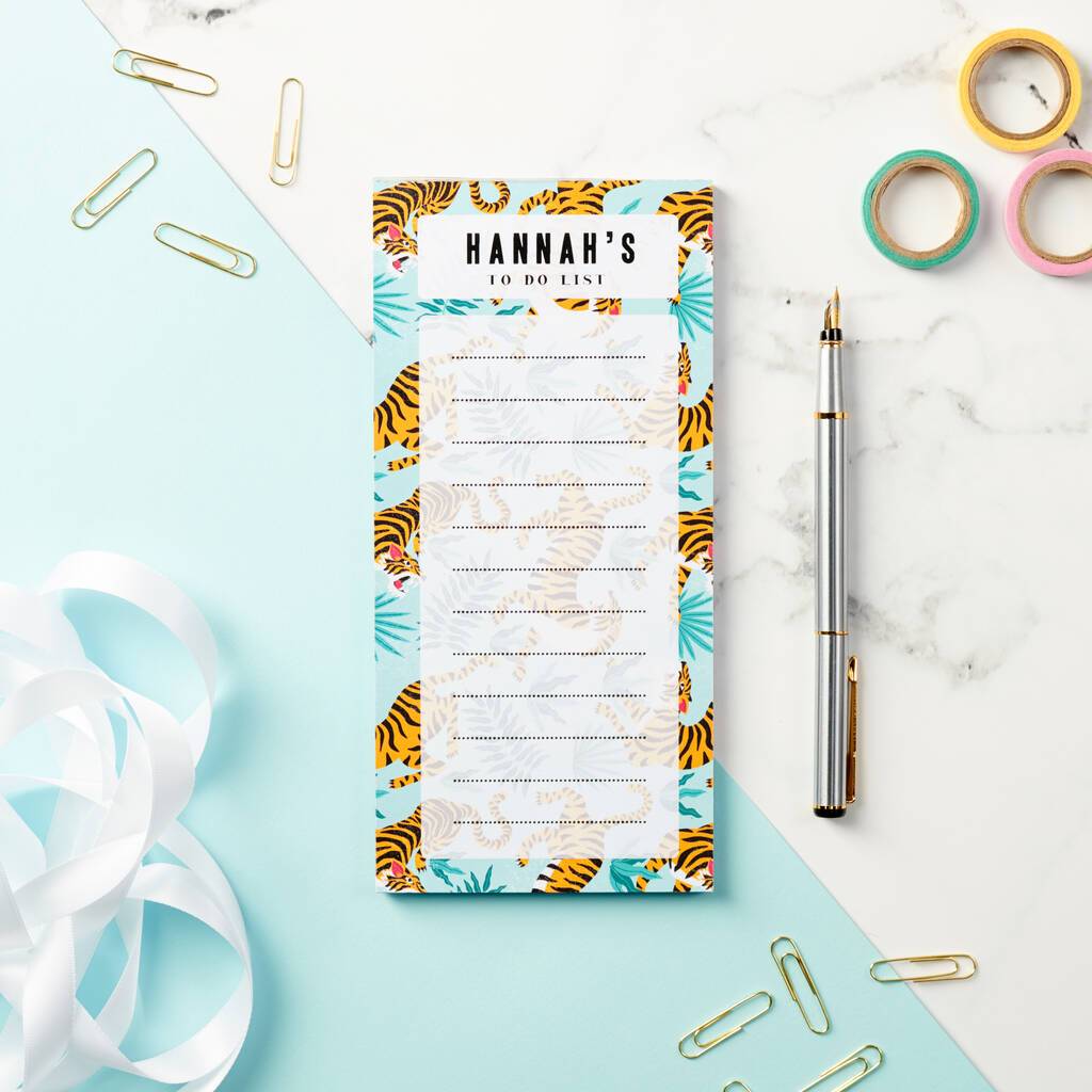 Oakdene Designs Notebooks Personalised Patterned To Do Planner Notepad