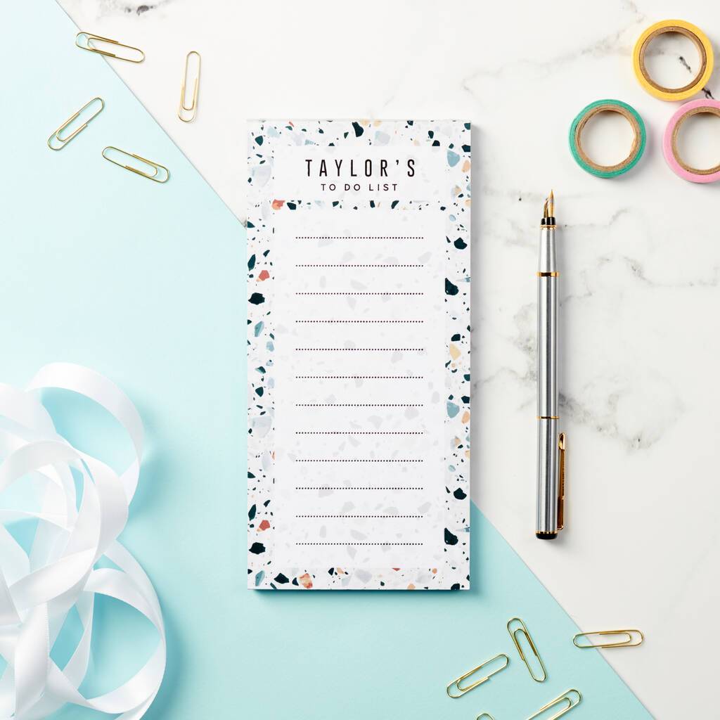 Oakdene Designs Notebooks Personalised Patterned To Do Planner Notepad