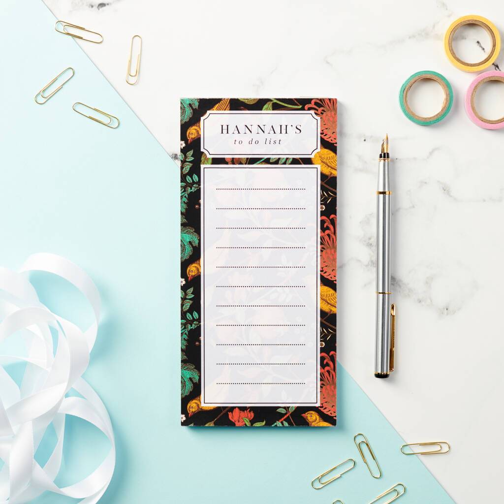 Oakdene Designs Notebooks Personalised Patterned To Do Planner Notepad