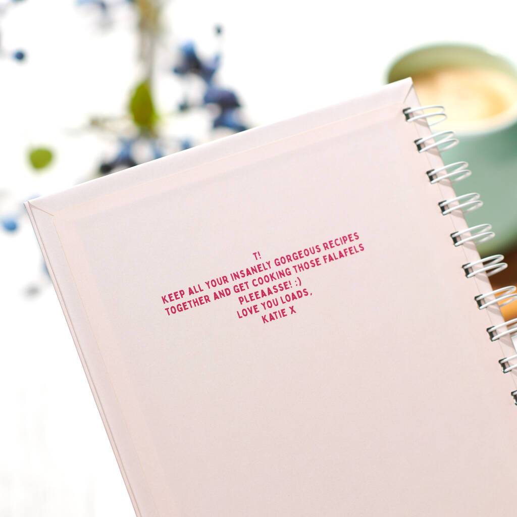 Oakdene Designs Notebooks Personalised Vegan Recipe Book