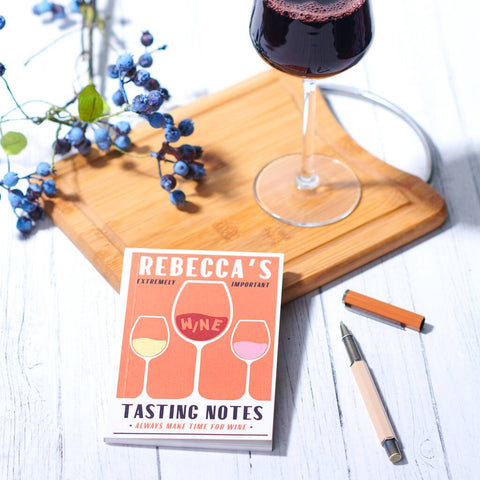 Oakdene Designs Notebooks Personalised Wine Tasting Pocket Notebook