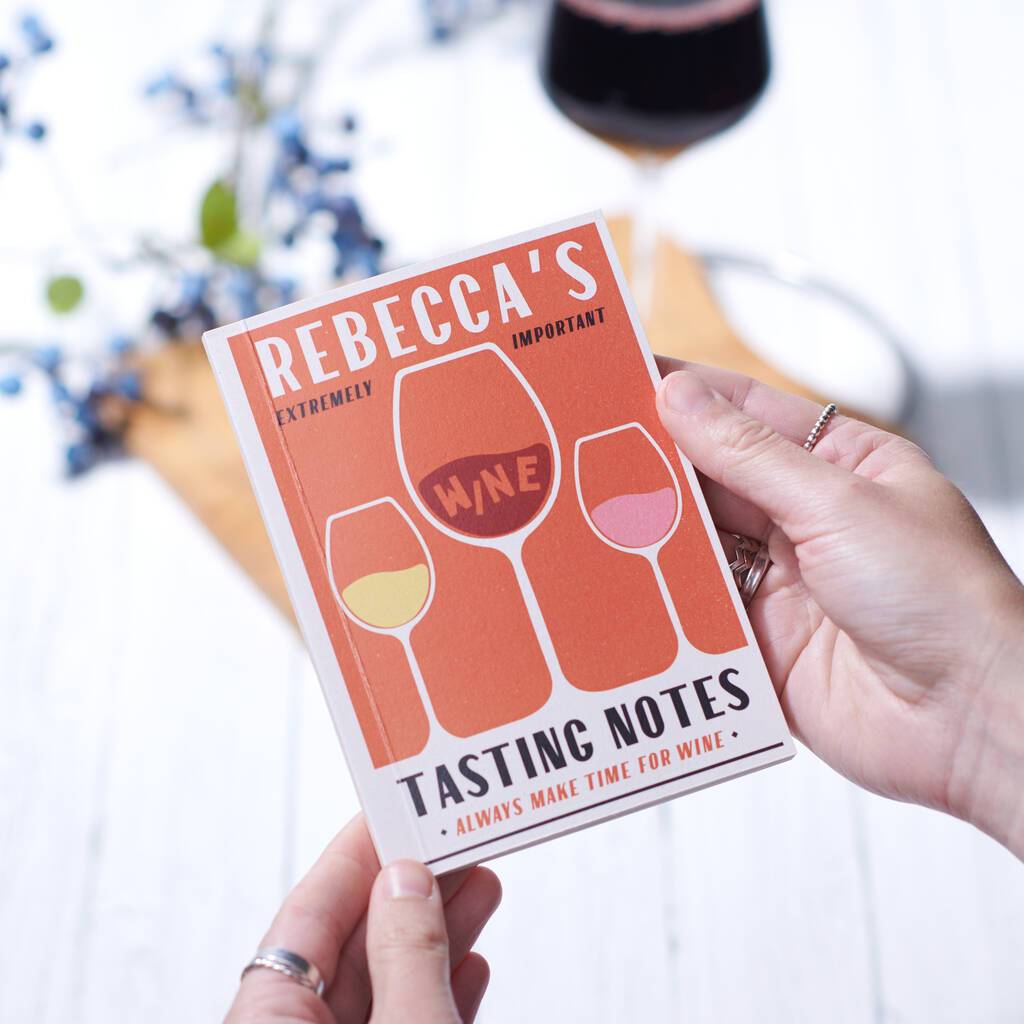 Oakdene Designs Notebooks Personalised Wine Tasting Pocket Notebook