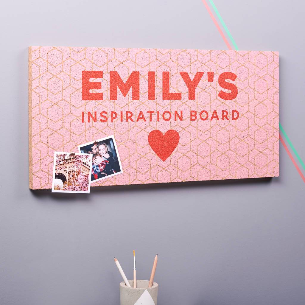 Oakdene Designs Noticeboards Personalised Inspiration Cork Pin Board