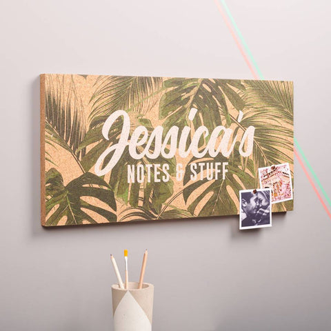 Oakdene Designs Noticeboards Personalised Tropical Cork Pin Board