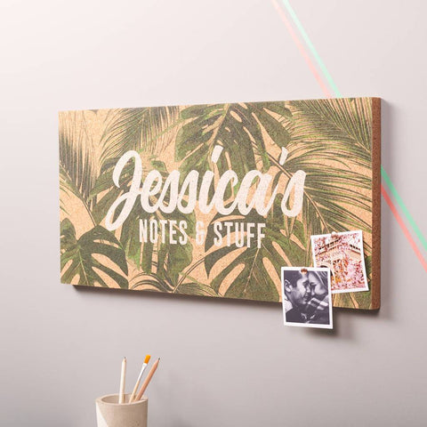 Oakdene Designs Noticeboards Personalised Tropical Cork Pin Board