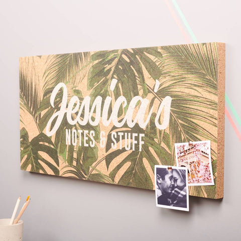 Oakdene Designs Noticeboards Personalised Tropical Cork Pin Board