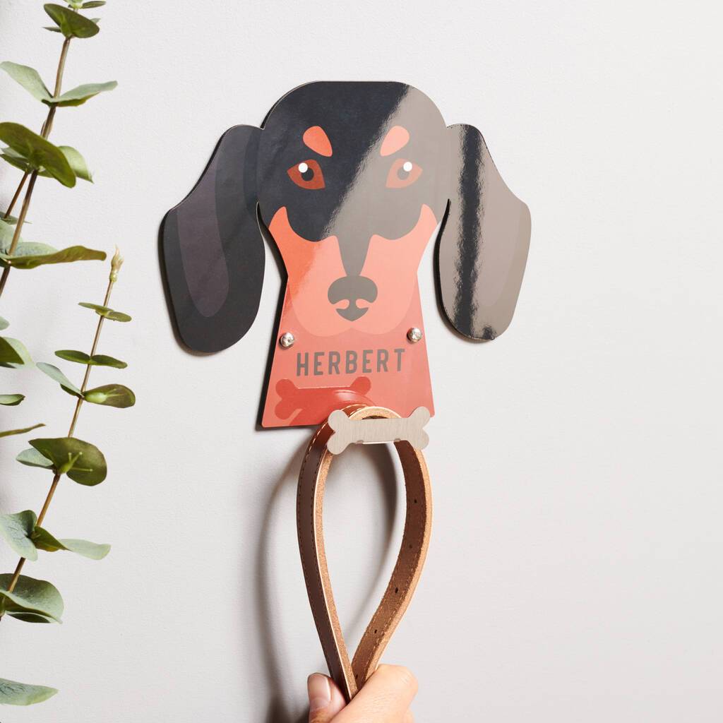 Oakdene Designs Pet Products Personalised Dog Breed Lead Holder