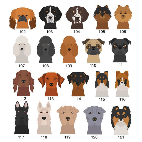 Oakdene Designs Pet Products Personalised Dog Breed Lead Holder