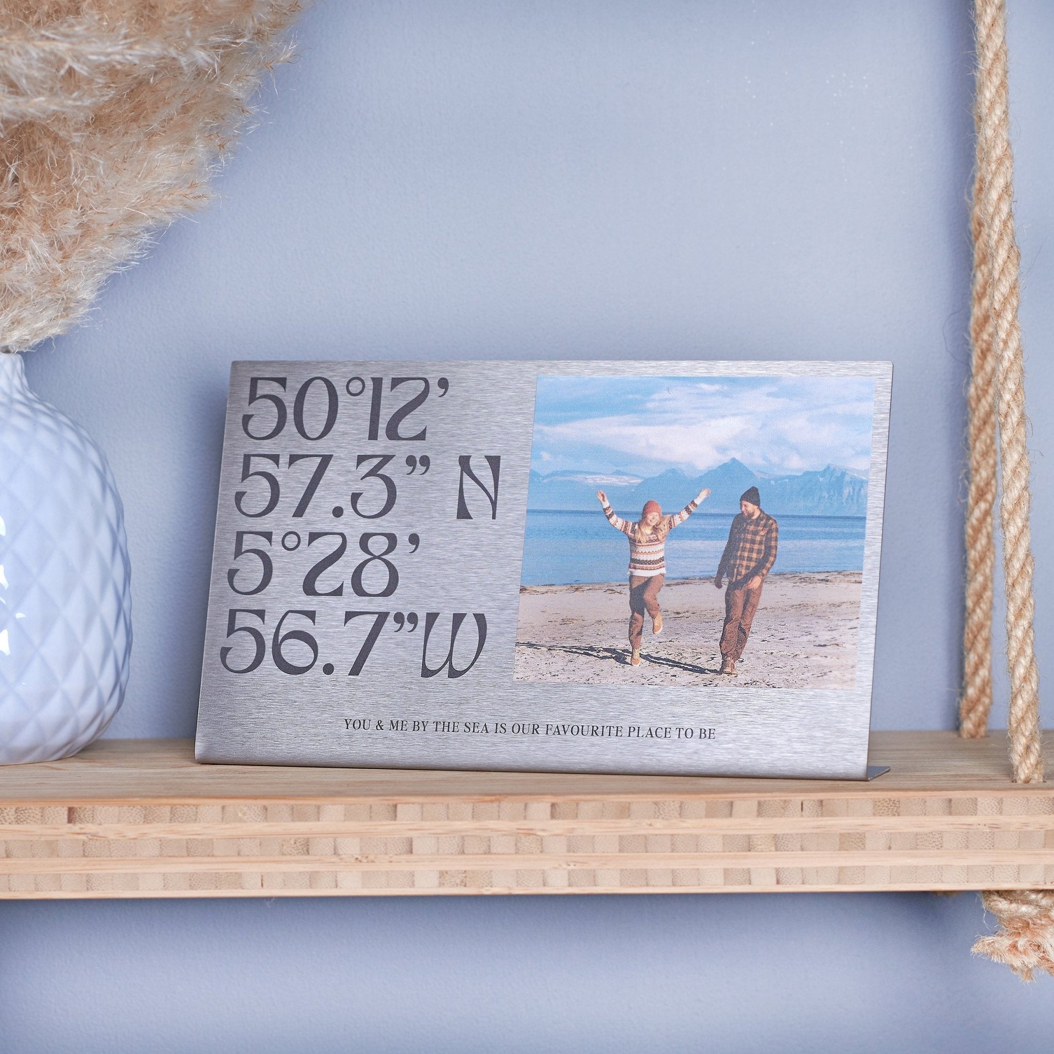 Oakdene Designs Photo Products Personalised Copper Coordinates And Photo Metal Print