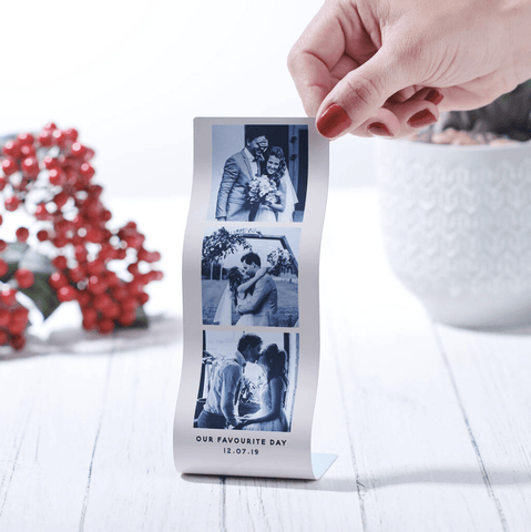 Oakdene Designs Photo Products Personalised Mini Metal Wedding Photo Reel Print