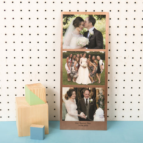 Oakdene Designs Photo Products Personalised Solid Copper Photo Booth Print